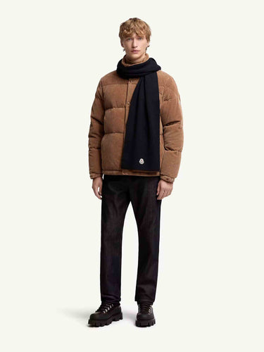 Moncler Hombre Barcelona Bufanda Lana Logo color Azul Marino sku 630-001561 01 - Foto 3