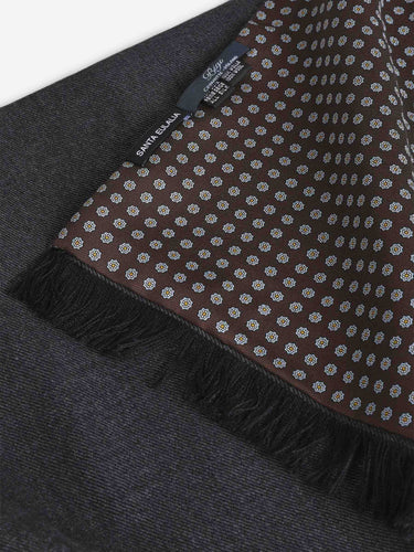 Santa Eulalia Hombre Barcelona Bufanda Echarpe Estampada color Marrón Oscuro sku 630-001571 02 - Foto 2