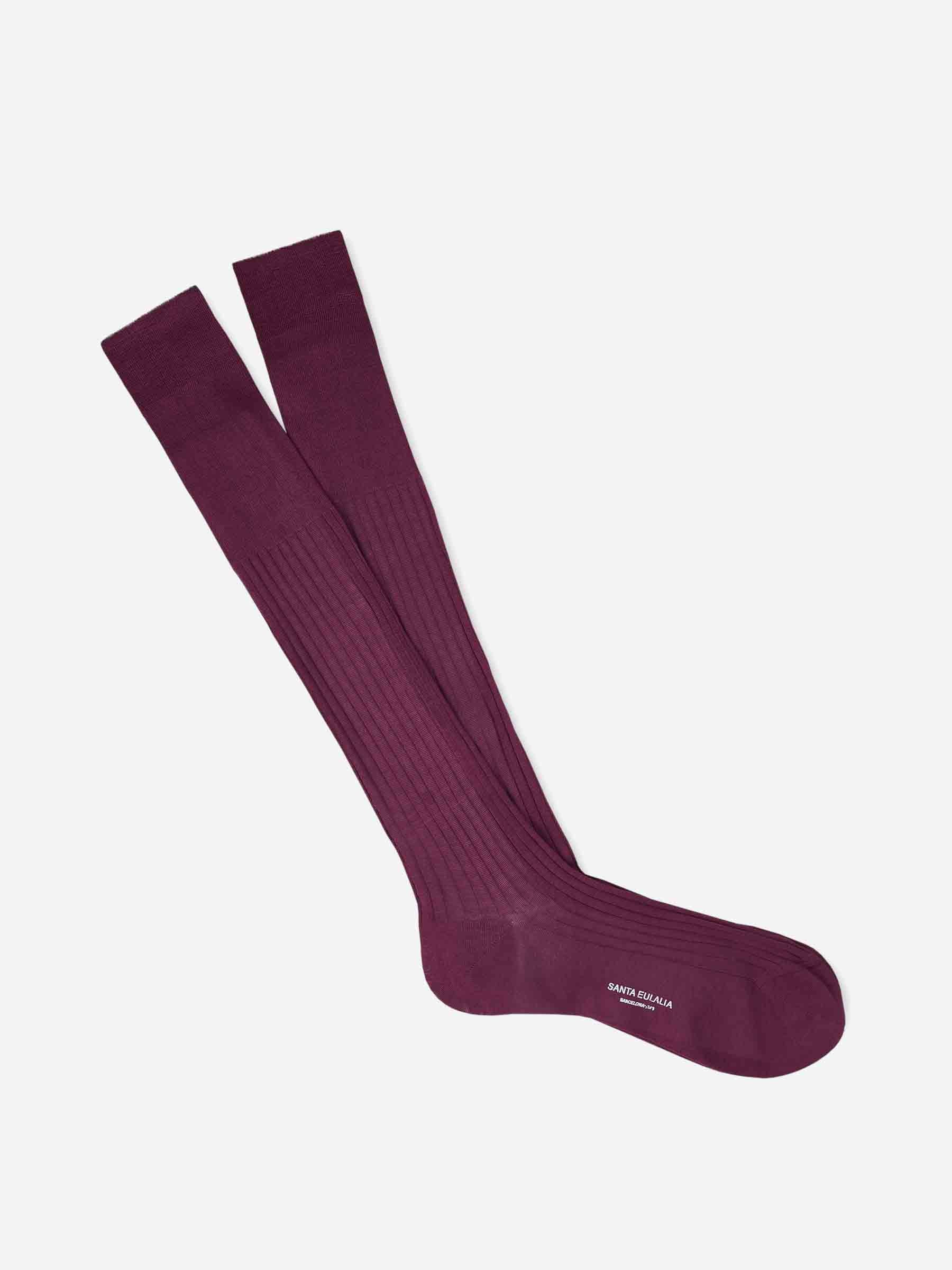 Santa Eulalia Hombre Barcelona Calcetines Largos Canalé color Berenjena sku 642-000177 15 - Foto 1