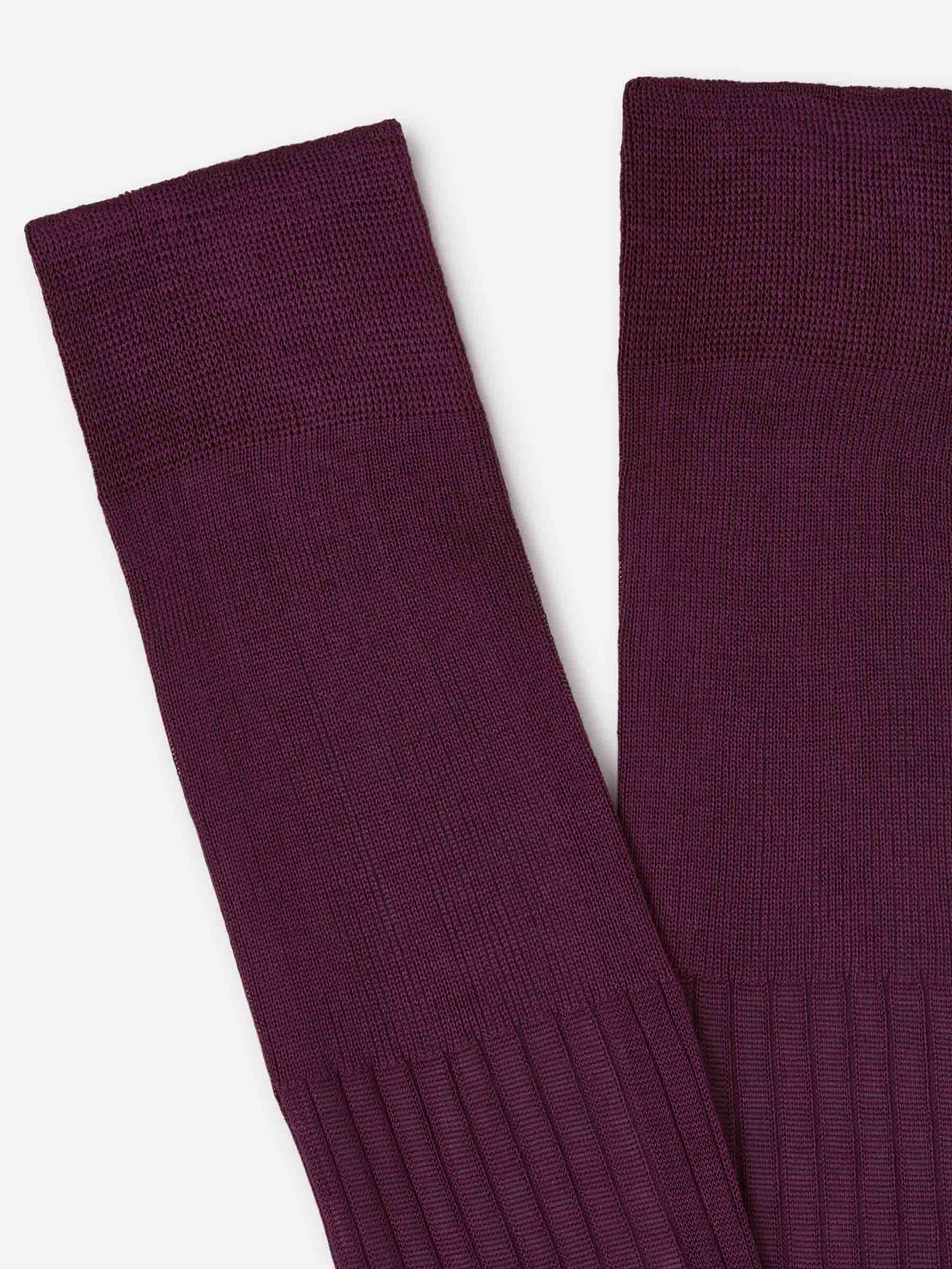 Santa Eulalia Hombre Barcelona Calcetines Largos Canalé color Berenjena sku 642-000177 15 - Foto 2