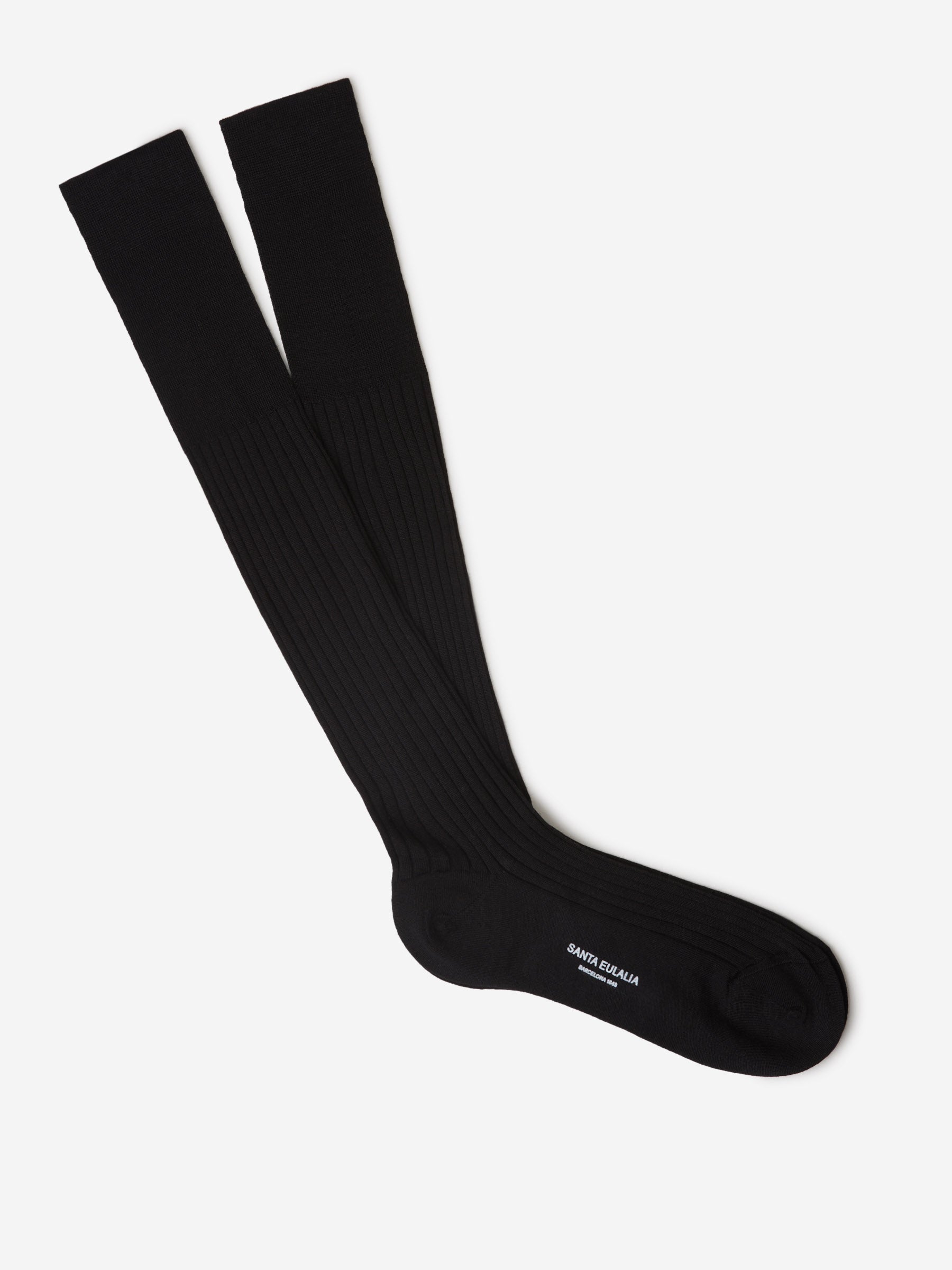 Santa Eulalia Hombre Barcelona Calcetines Largos Canalé color Negro sku 642-000178 03 - Foto 1