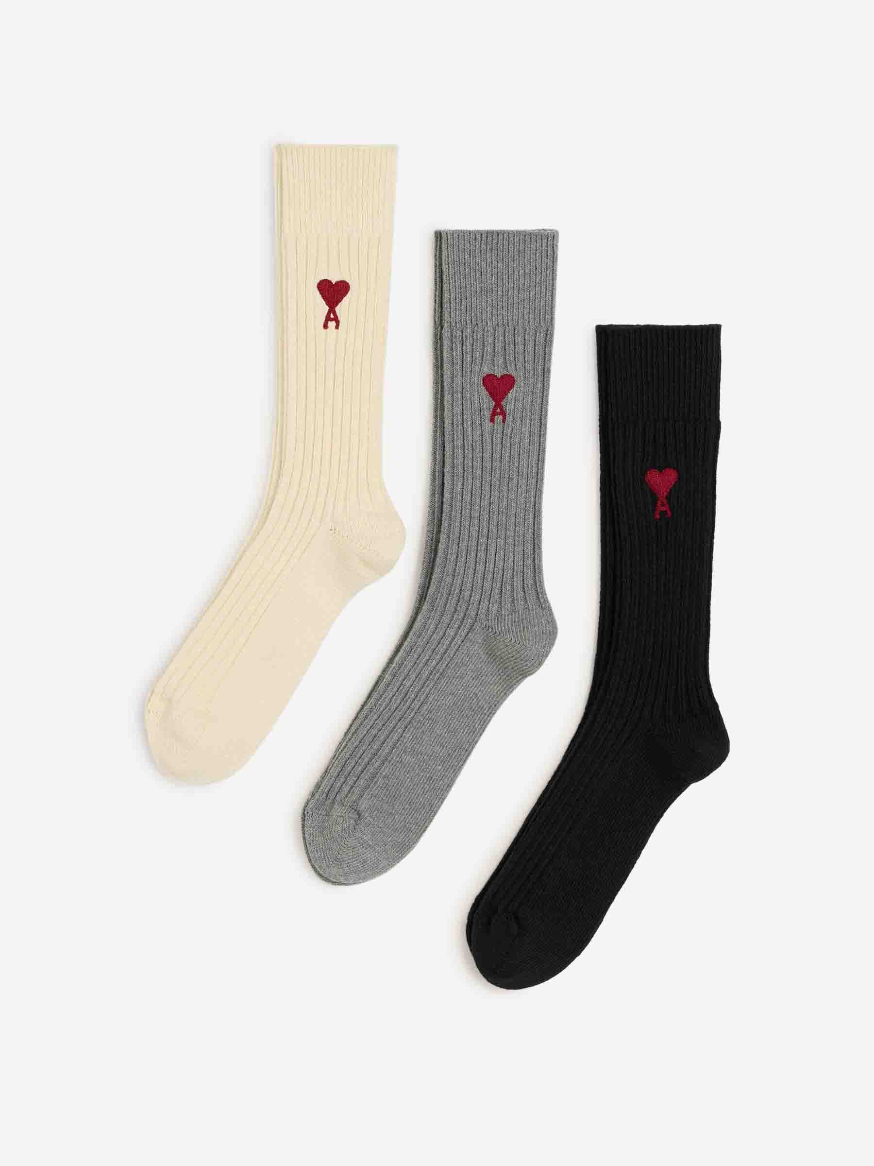 Ami Paris Hombre Barcelona Pack Calcetines Tricolor color Multicolor sku 642-000528 01 - Foto 1