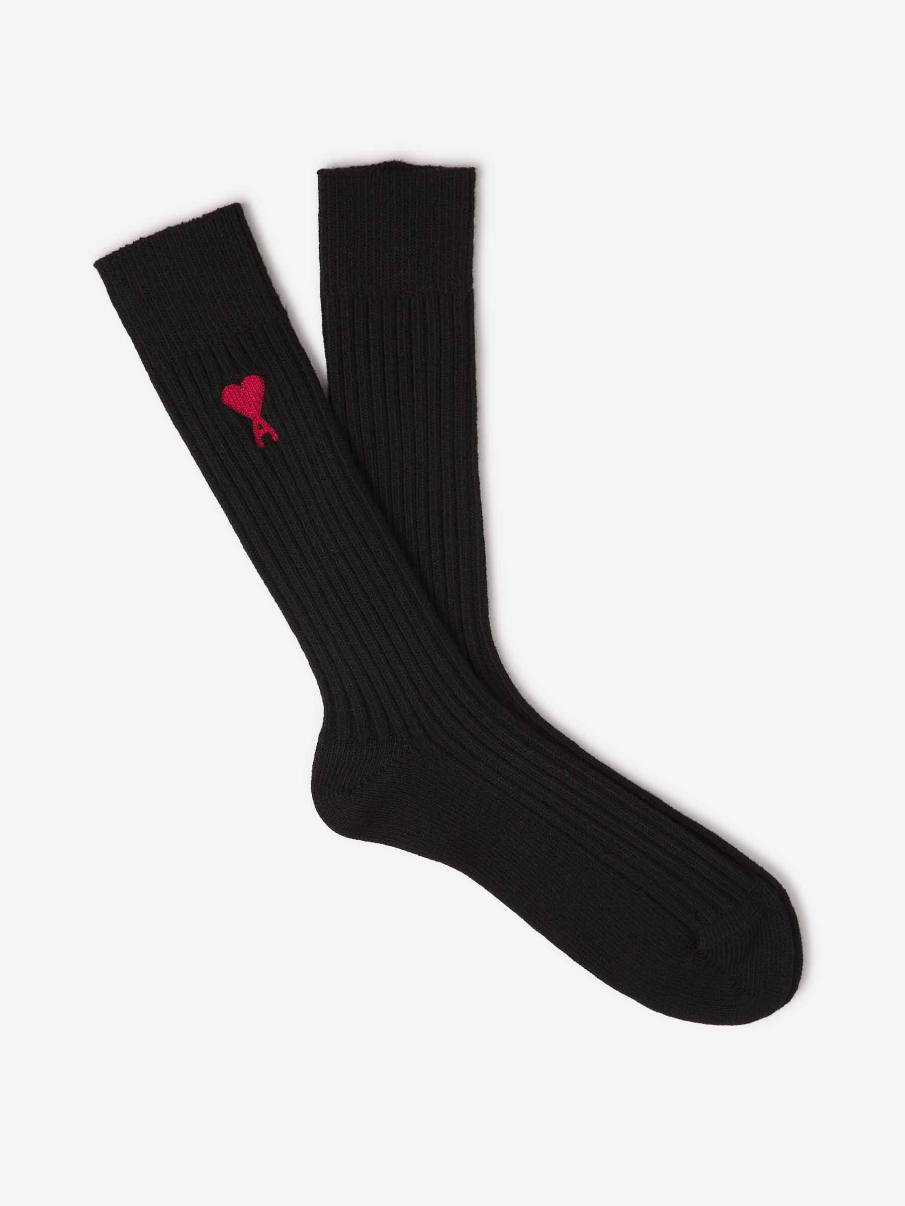 Ami Paris Hombre Barcelona Calcetines Lisos Algodón color Negro sku 642-000529 01 - Foto 2