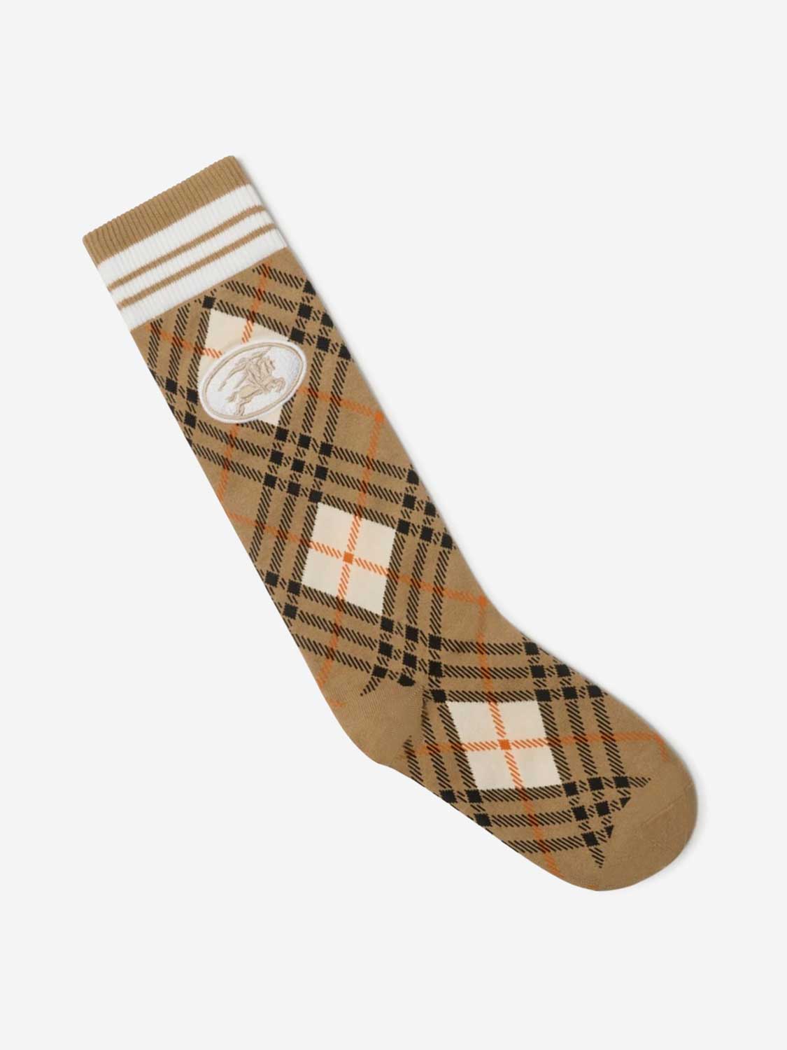 Burberry Hombre Barcelona Calcetines Motivo Cuadros color Camel sku 642-000541 01 - Foto 1