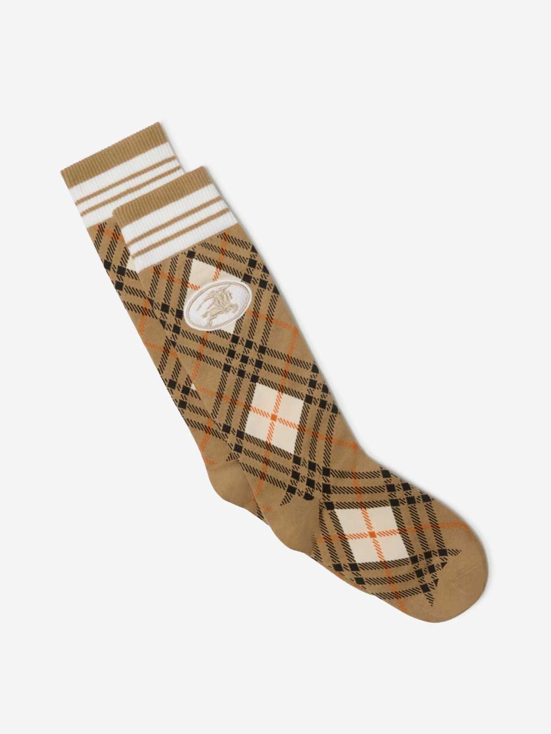 Burberry Hombre Barcelona Calcetines Motivo Cuadros color Camel sku 642-000541 01 - Foto 2