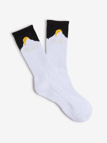 Rhude Hombre Barcelona Calcetines Largos Logo color Blanco sku 642-000579 01 - Foto 1