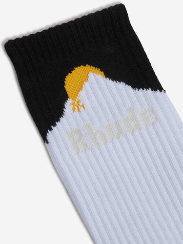 Rhude Hombre Barcelona Calcetines Largos Logo color Blanco sku 642-000579 01 - Foto 2