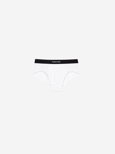 Tom Ford Hombre Barcelona Slip Logo Algodón color Blanco sku 651-000042 01 - Foto 1