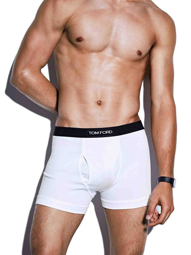 Tom Ford Hombre Barcelona Boxer Logo Algodón color Blanco sku 652-000109 01 - Foto 2