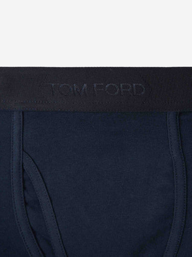 Tom Ford Hombre Barcelona Bóxer Entallado Algodón color Azul Marino sku 652-000121 02 - Foto 3