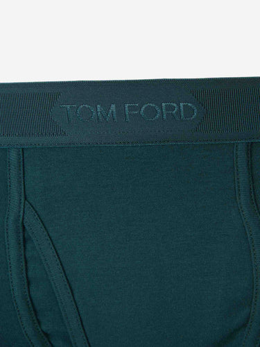Tom Ford Hombre Barcelona Bóxer Entallado Algodón color Verde Oscuro sku 652-000121 03 - Foto 3