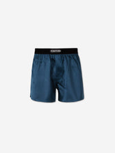 Tom Ford Hombre Barcelona Bóxer Clásico Seda color Azul Marino sku 652-000124 02 - Foto 1