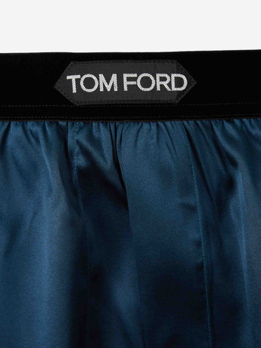 Tom Ford Hombre Barcelona Bóxer Clásico Seda color Azul Marino sku 652-000124 02 - Foto 3