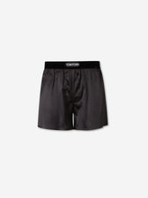 Tom Ford Hombre Barcelona Bóxer Clásico Seda color Marrón Oscuro sku 652-000124 04 - Foto 1