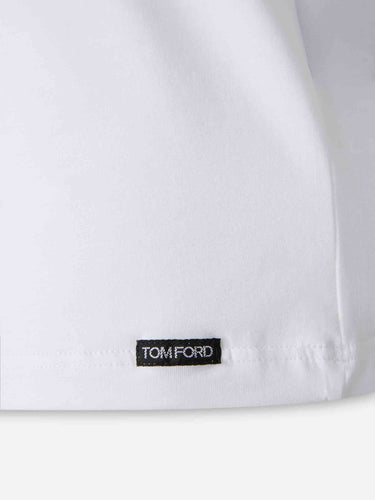 Tom Ford Hombre Barcelona Camiseta Algodón Lisa color Blanco sku 653-000090 02 - Foto 4