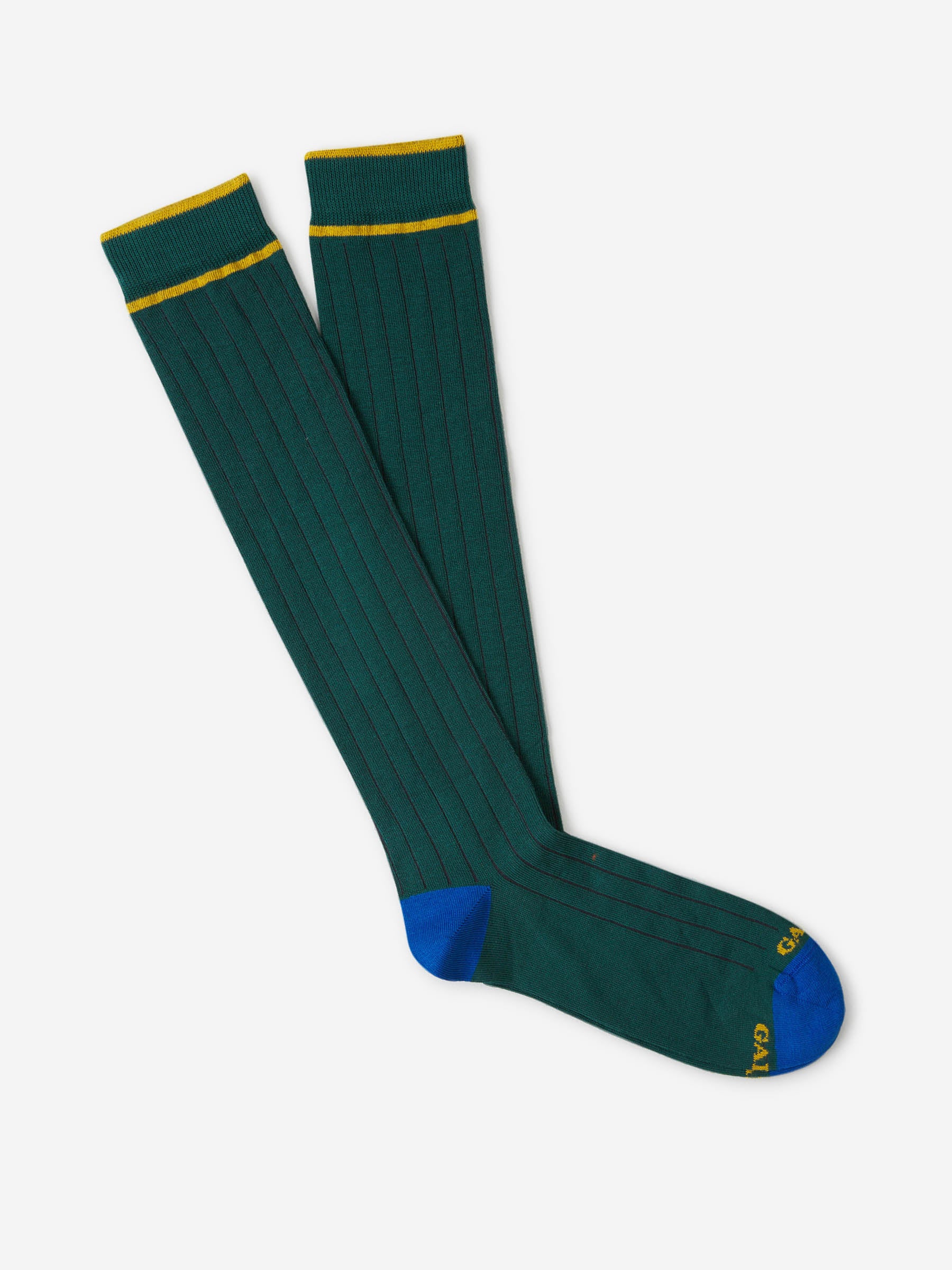 Gallo Hombre Barcelona Calcetines Largos Canalé color Verde Oscuro sku 641-000209 03 - Foto 1