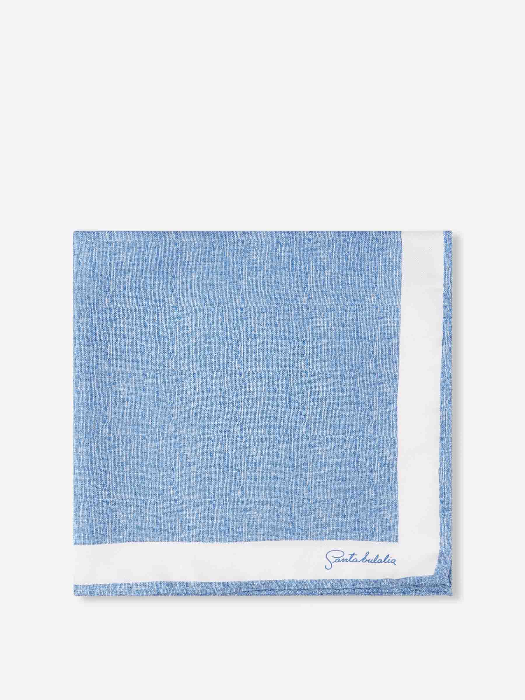 Santa Eulalia Hombre Barcelona Pañuelo Jaspeado Seda color Azul sku 654-000318 01 - Foto 1
