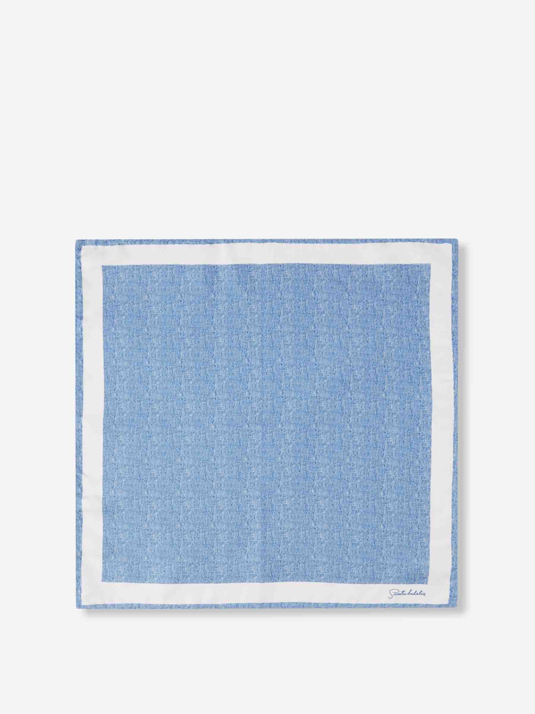 Santa Eulalia Hombre Barcelona Pañuelo Jaspeado Seda color Azul sku 654-000318 01 - Foto 2
