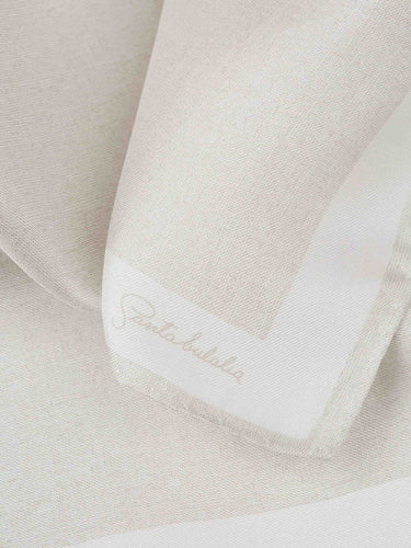 Santa Eulalia Hombre Barcelona Pañuelo Japeado Seda color Marfil sku 654-000320 02 - Foto 3