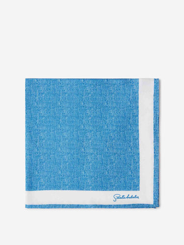 Santa Eulalia Hombre Barcelona Pañuelo Jaspeado Seda color Azul Cobalto sku 654-000322 01 - Foto 1