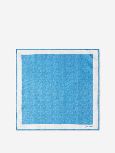 Santa Eulalia Hombre Barcelona Pañuelo Jaspeado Seda color Azul Cobalto sku 654-000322 01 - Foto 2