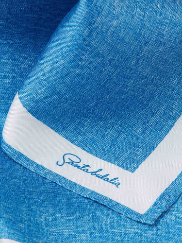 Santa Eulalia Hombre Barcelona Pañuelo Jaspeado Seda color Azul Cobalto sku 654-000322 01 - Foto 3