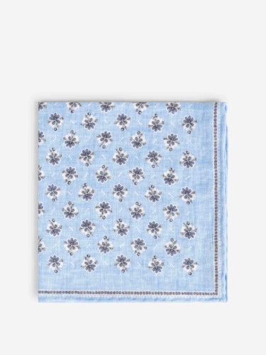 Santa Eulalia Hombre Barcelona Pañuelo Floral Lino color Azul sku 654-000327 01 - Foto 1