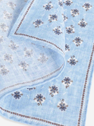 Santa Eulalia Hombre Barcelona Pañuelo Floral Lino color Azul sku 654-000327 01 - Foto 3