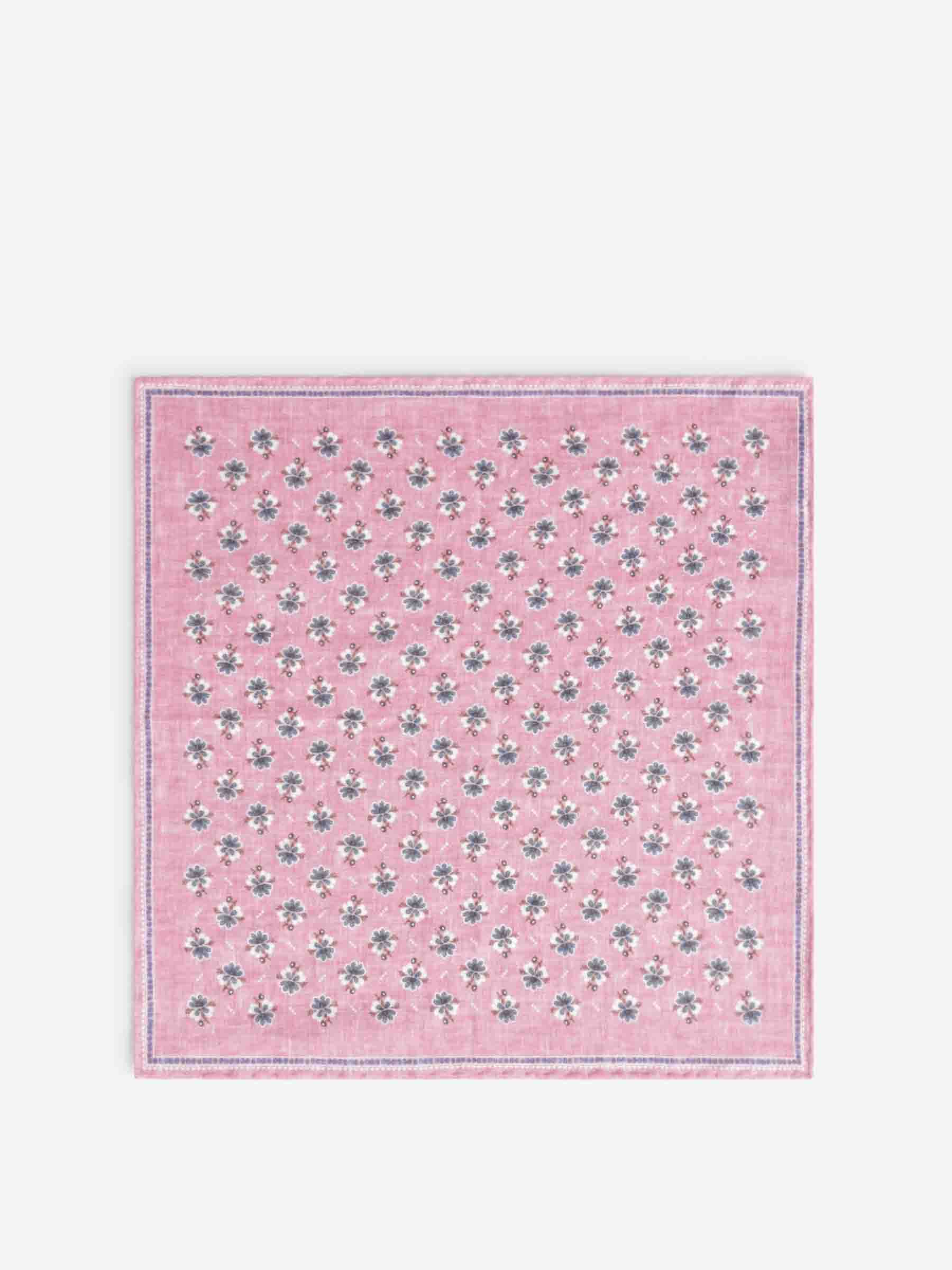 Santa Eulalia Hombre Barcelona Pañuelo Floral Lino color Rosa sku 654-000327 03 - Foto 2