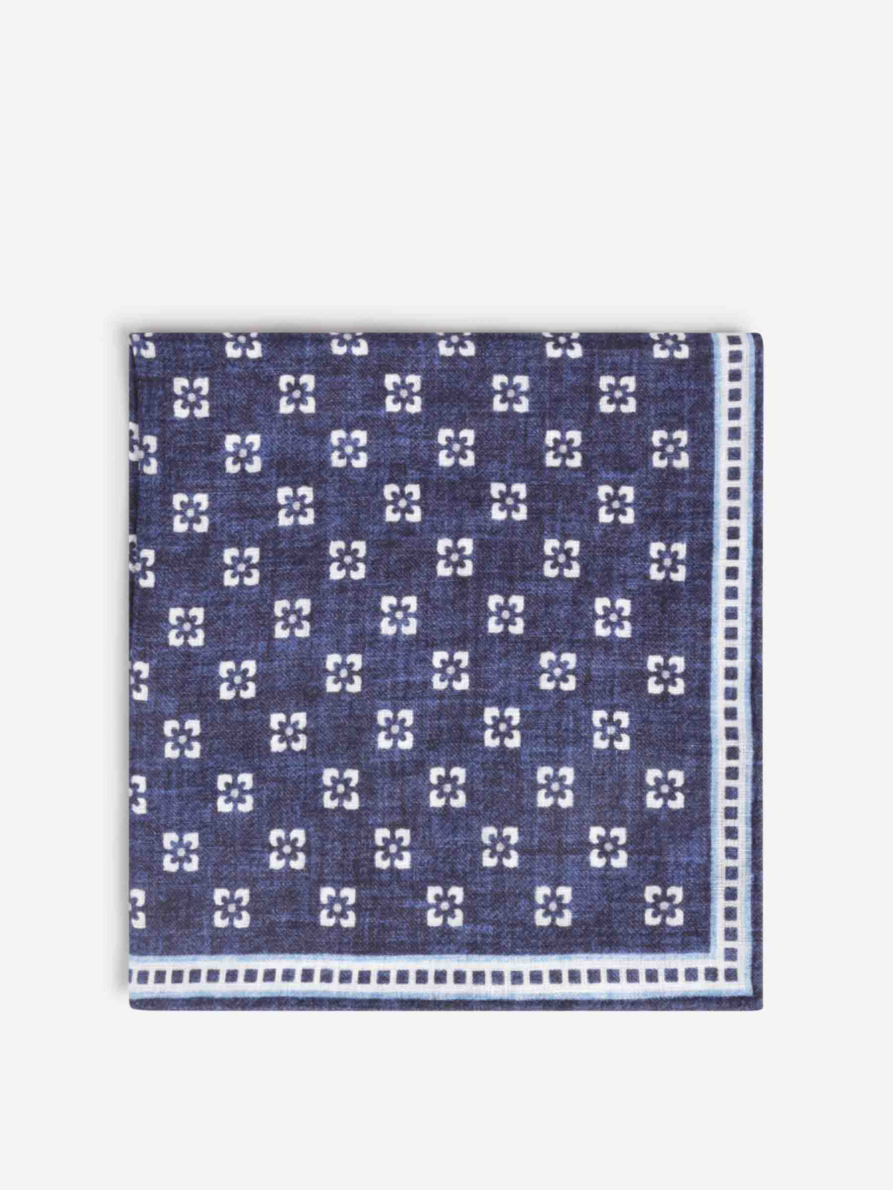 Santa Eulalia Hombre Barcelona Pañuelo Floral Lino color Azul Marino sku 654-000328 02 - Foto 1
