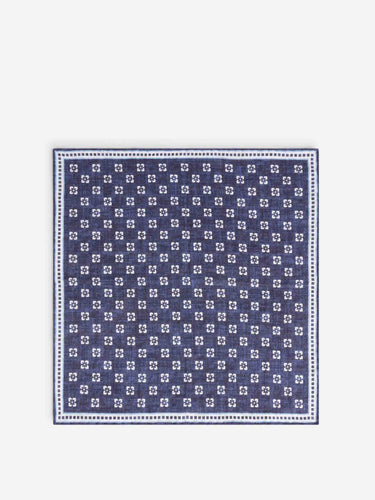 Santa Eulalia Hombre Barcelona Pañuelo Floral Lino color Azul Marino sku 654-000328 02 - Foto 2