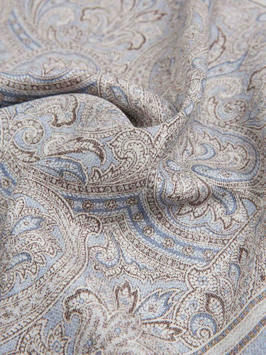 Santa Eulalia Hombre Barcelona Pañuelo Seda Estampado color Azul Celeste sku 654-000353 01 - Foto 3
