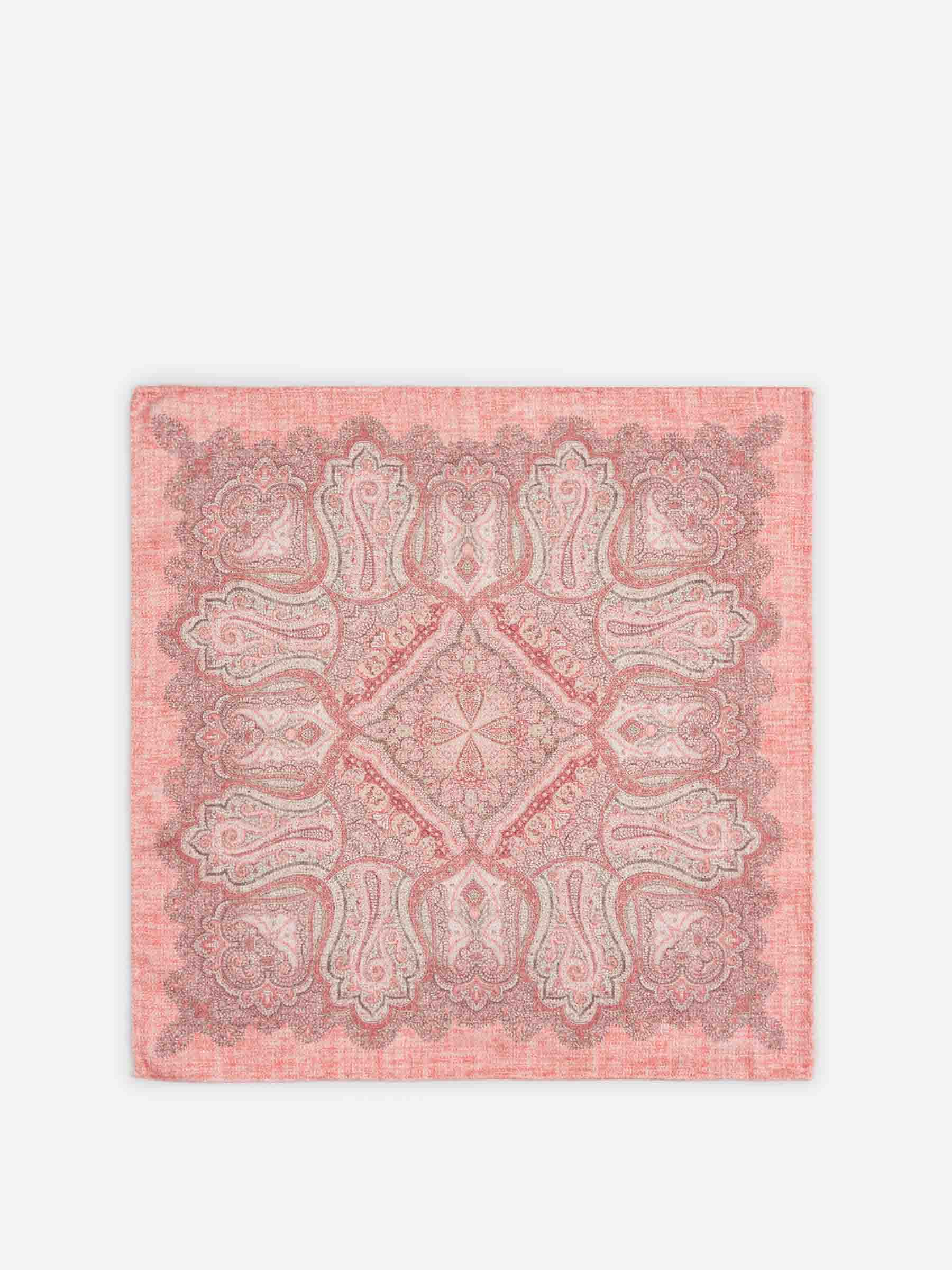 Santa Eulalia Hombre Barcelona Fular Pasley Seda color Coral sku 654-000355 00 - Foto 2