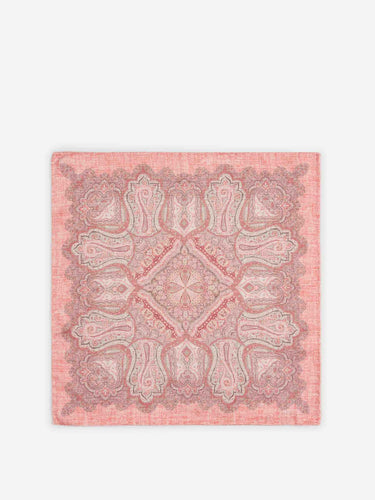 Santa Eulalia Hombre Barcelona Fular Pasley Seda color Coral sku 654-000355 00 - Foto 2