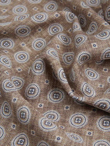 Santa Eulalia Hombre Barcelona Pañuelo Seda Estampado color Marrón sku 654-000357 01 - Foto 3