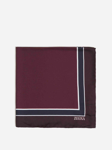 Zegna Hombre Barcelona Pochette Seda color Burdeos sku 654-000366 02 - Foto 2