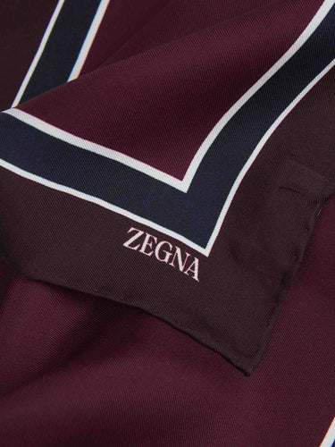 Zegna Hombre Barcelona Pochette Seda color Burdeos sku 654-000366 02 - Foto 3
