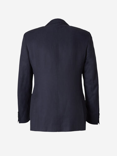 Canali Hombre Barcelona Traje de Lino y Seda color Azul Marino sku 311-000334 03 - Foto 2
