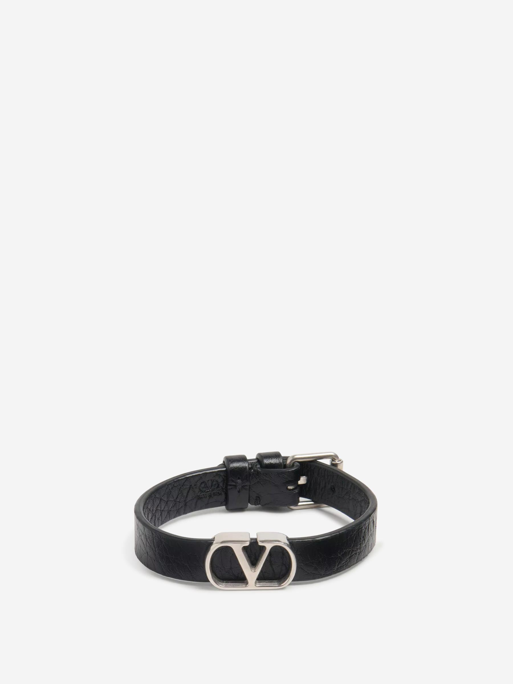 Valentino Garavani Hombre Barcelona Brazalete Vlogo Cuero color Negro sku 682-000868 01 - Foto 1
