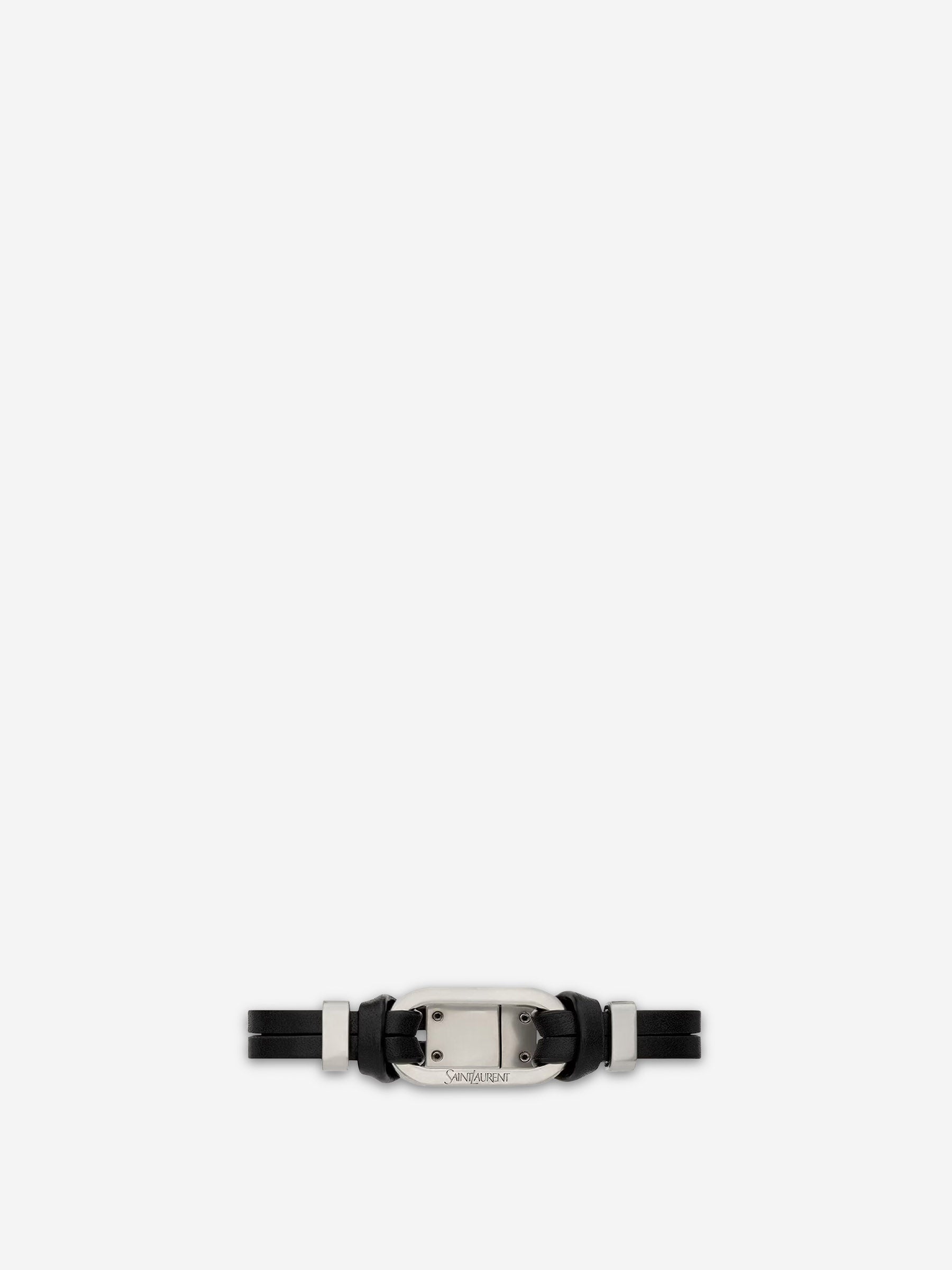 Saint Laurent Hombre Barcelona Pulsera Ovalada Piel color Negro sku 682-000876 01 - Foto 1