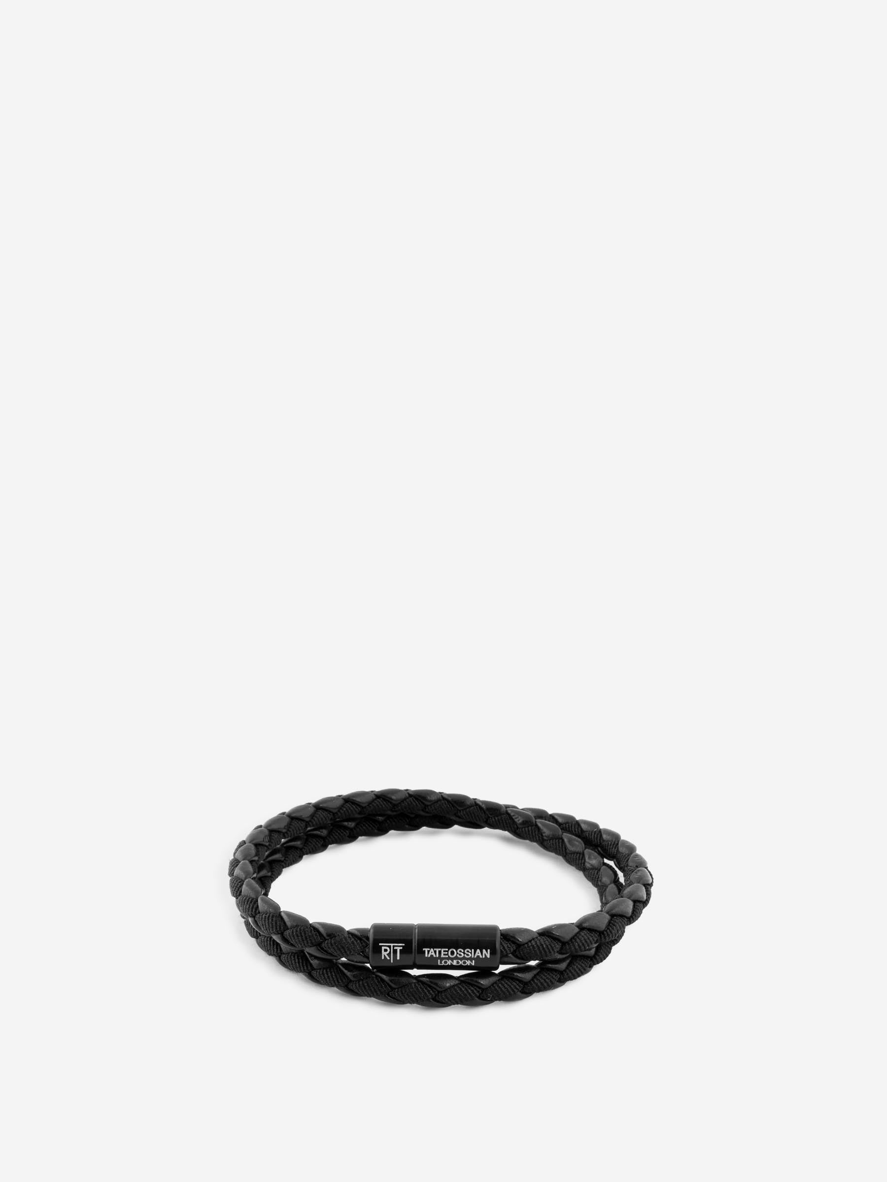 Tateossian Hombre Barcelona Pulsera Cuero Chelsea color Negro sku 682-000918 01 - Foto 1
