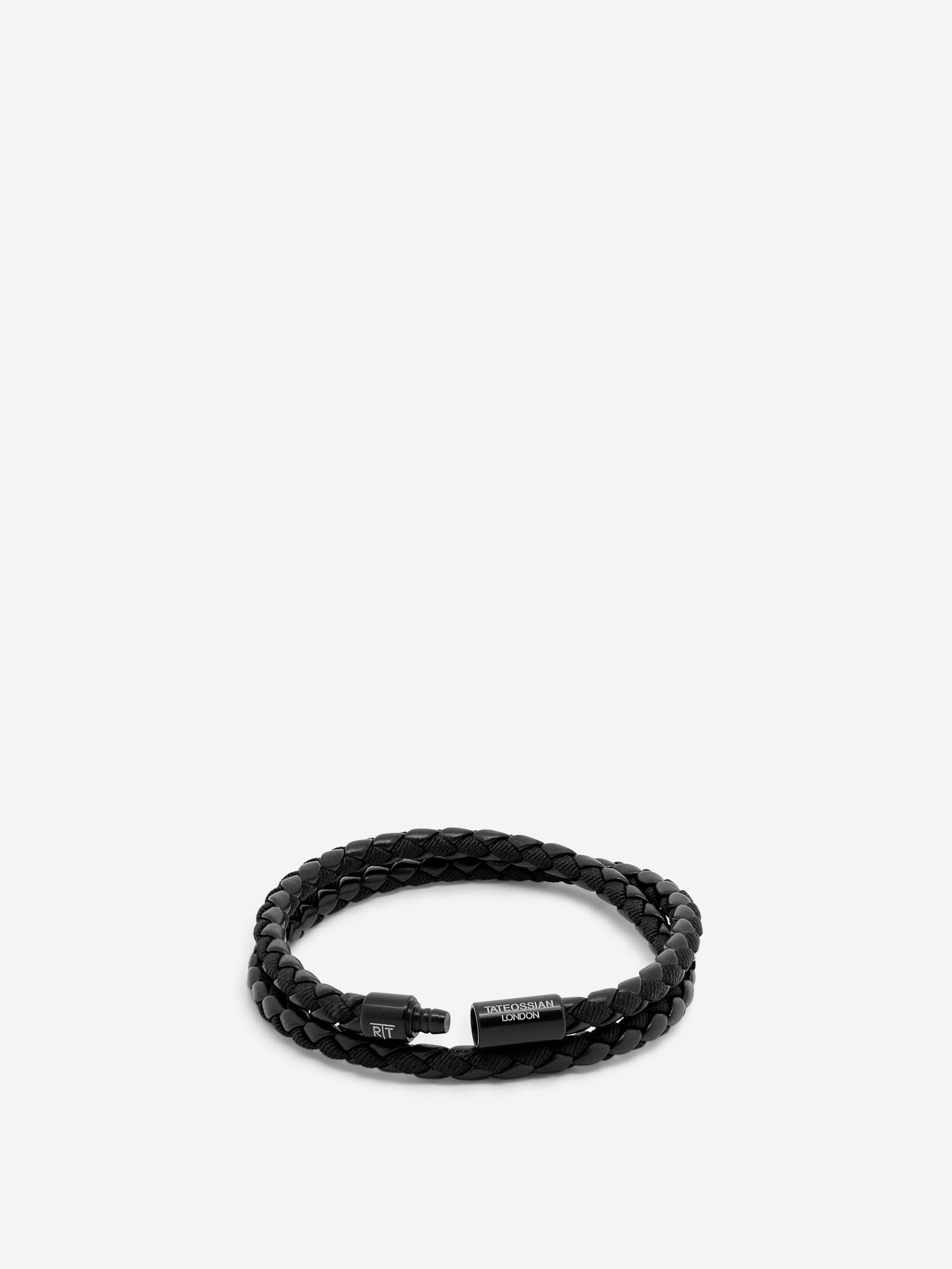 Tateossian Hombre Barcelona Pulsera Cuero Chelsea color Negro sku 682-000918 01 - Foto 2