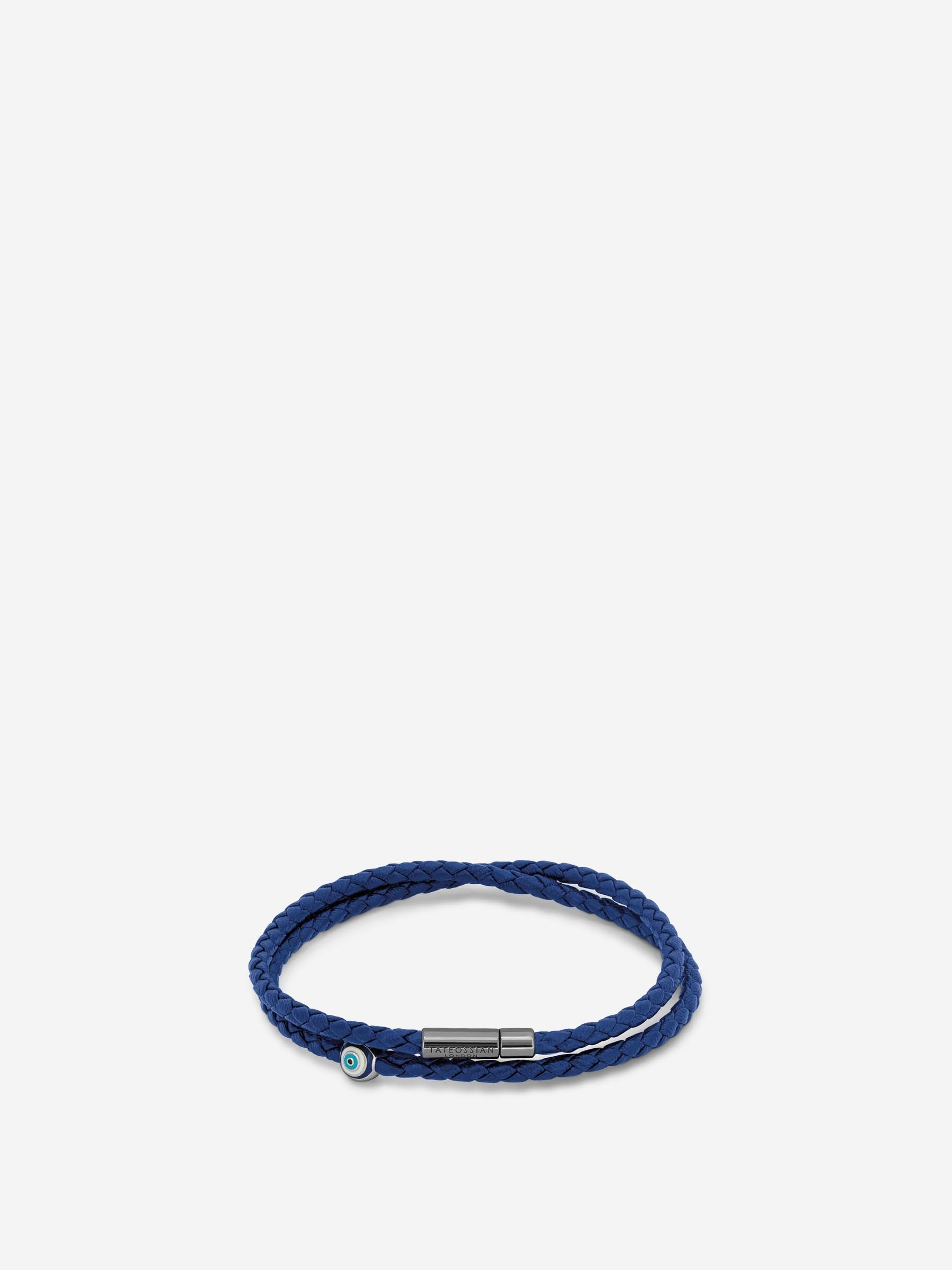 Tateossian Hombre Barcelona Pulsera Cuero Ecológico color Azul sku 682-000921 01 - Foto 1