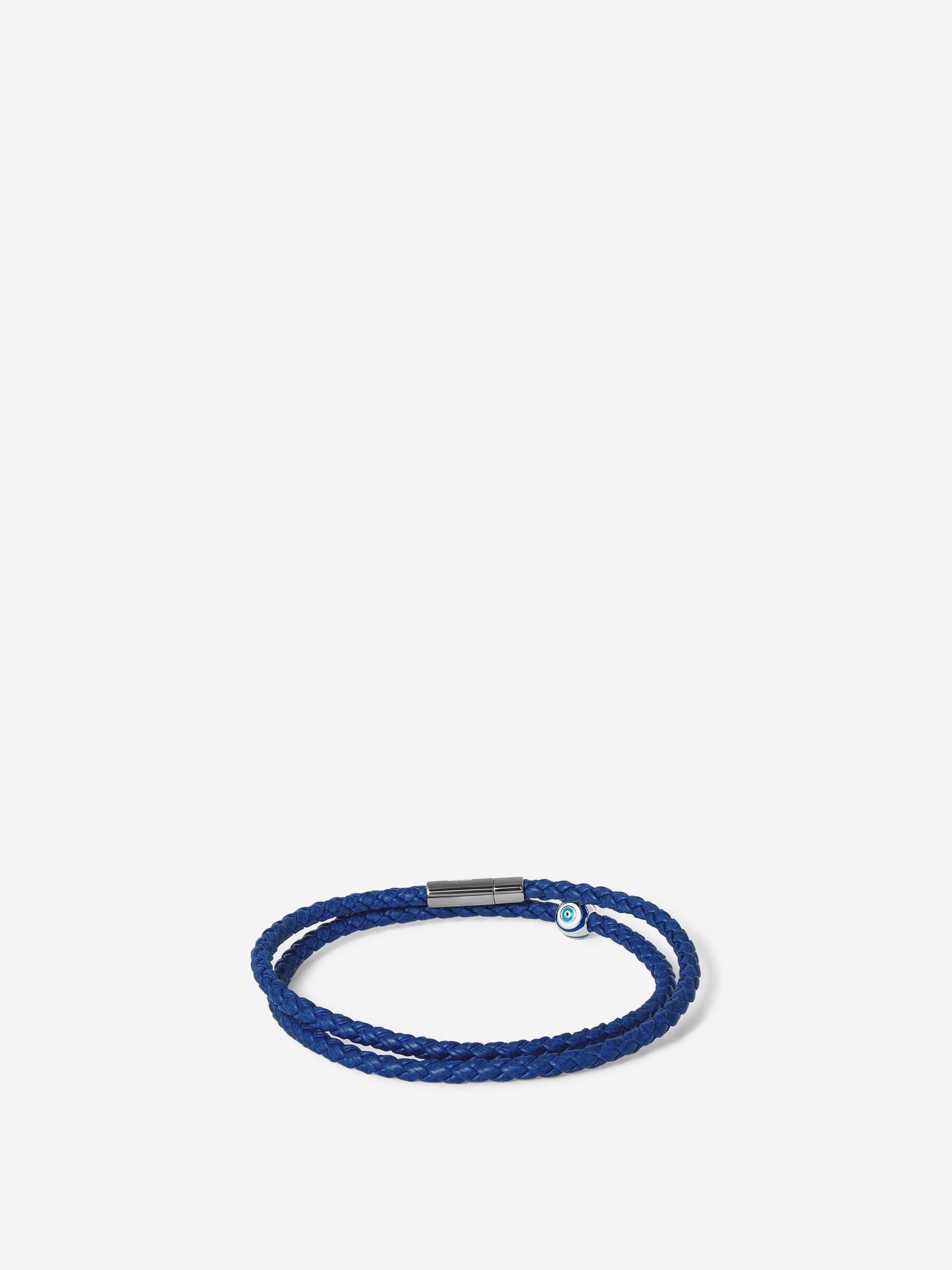 Tateossian Hombre Barcelona Pulsera Cuero Ecológico color Azul sku 682-000921 01 - Foto 2