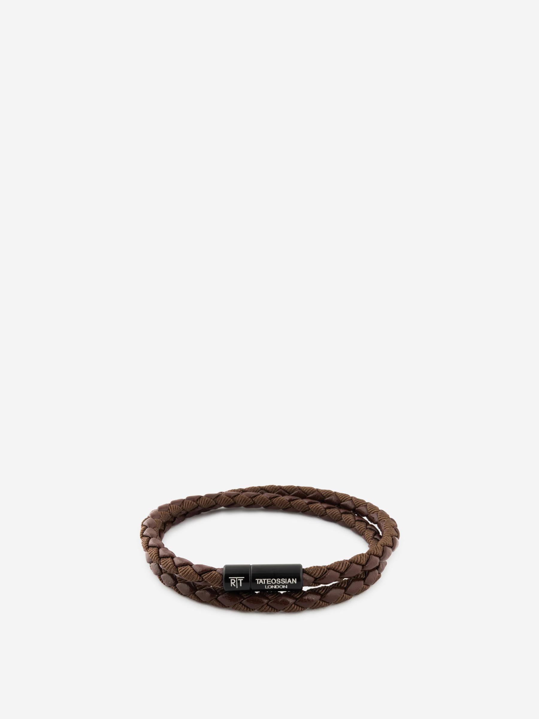 Tateossian Hombre Barcelona Pulsera Cuero Chelsea color Marrón sku 682-000929 01 - Foto 1