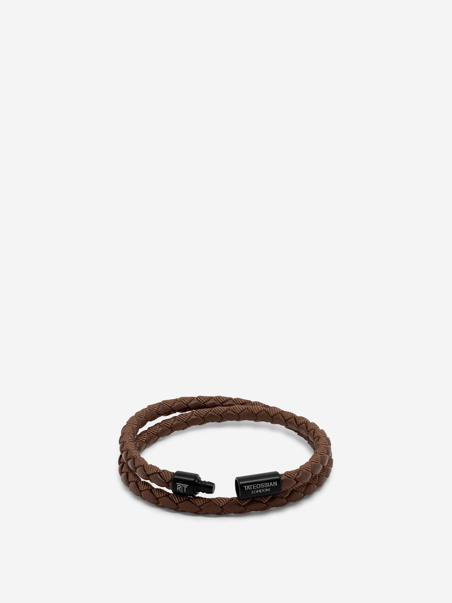 Tateossian Hombre Barcelona Pulsera Cuero Chelsea color Marrón sku 682-000929 01 - Foto 2