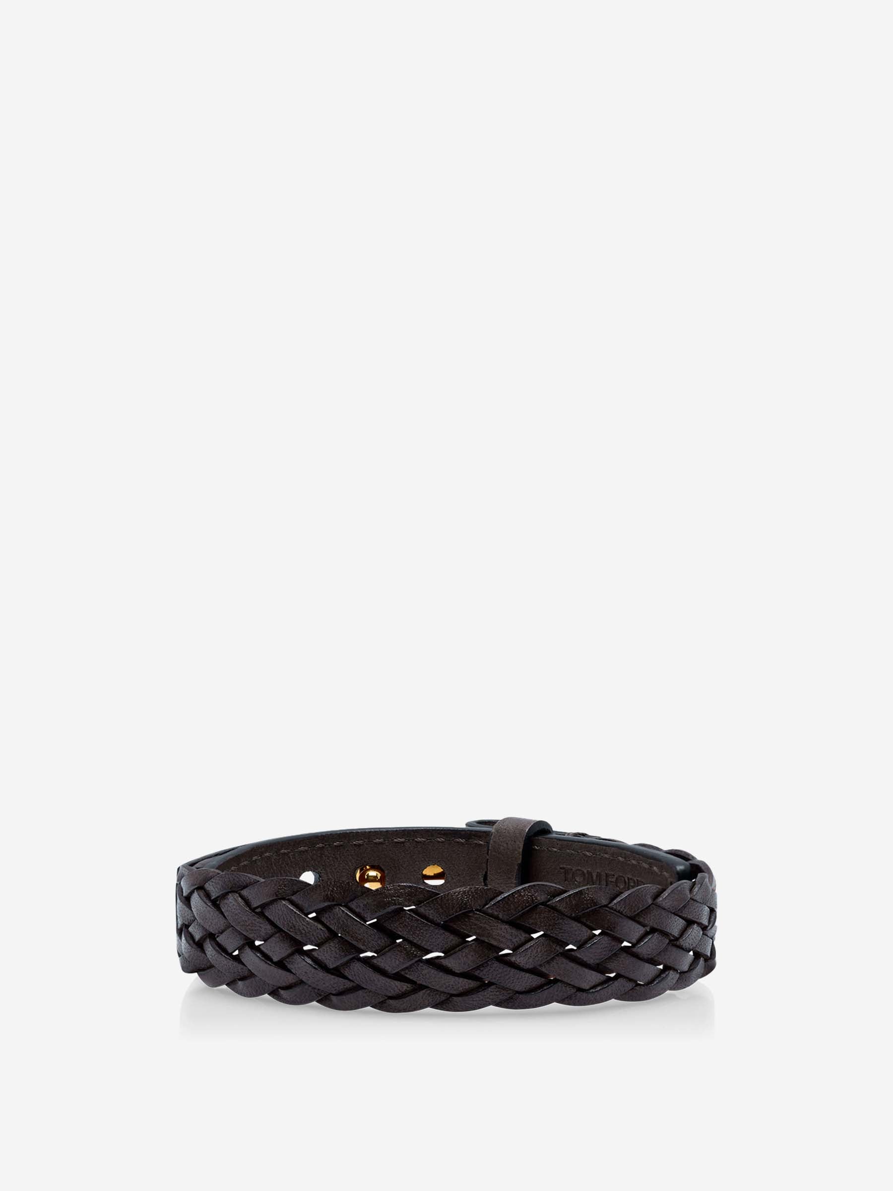 Tom Ford Hombre Barcelona Pulsera T Cuero color Marrón Oscuro sku 682-000973 02 - Foto 2