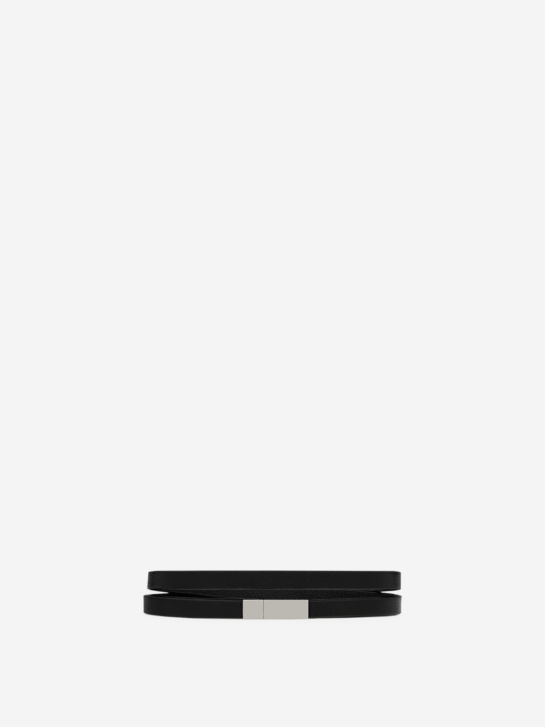 Saint Laurent Hombre Barcelona Pulsera Doble Vuelta color Negro sku 682-000975 01 - Foto 1