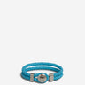 Tom Ford Hombre Barcelona Pulsera Piel Trenzada color Azul Turquesa sku 682-000989 01 - Foto 1