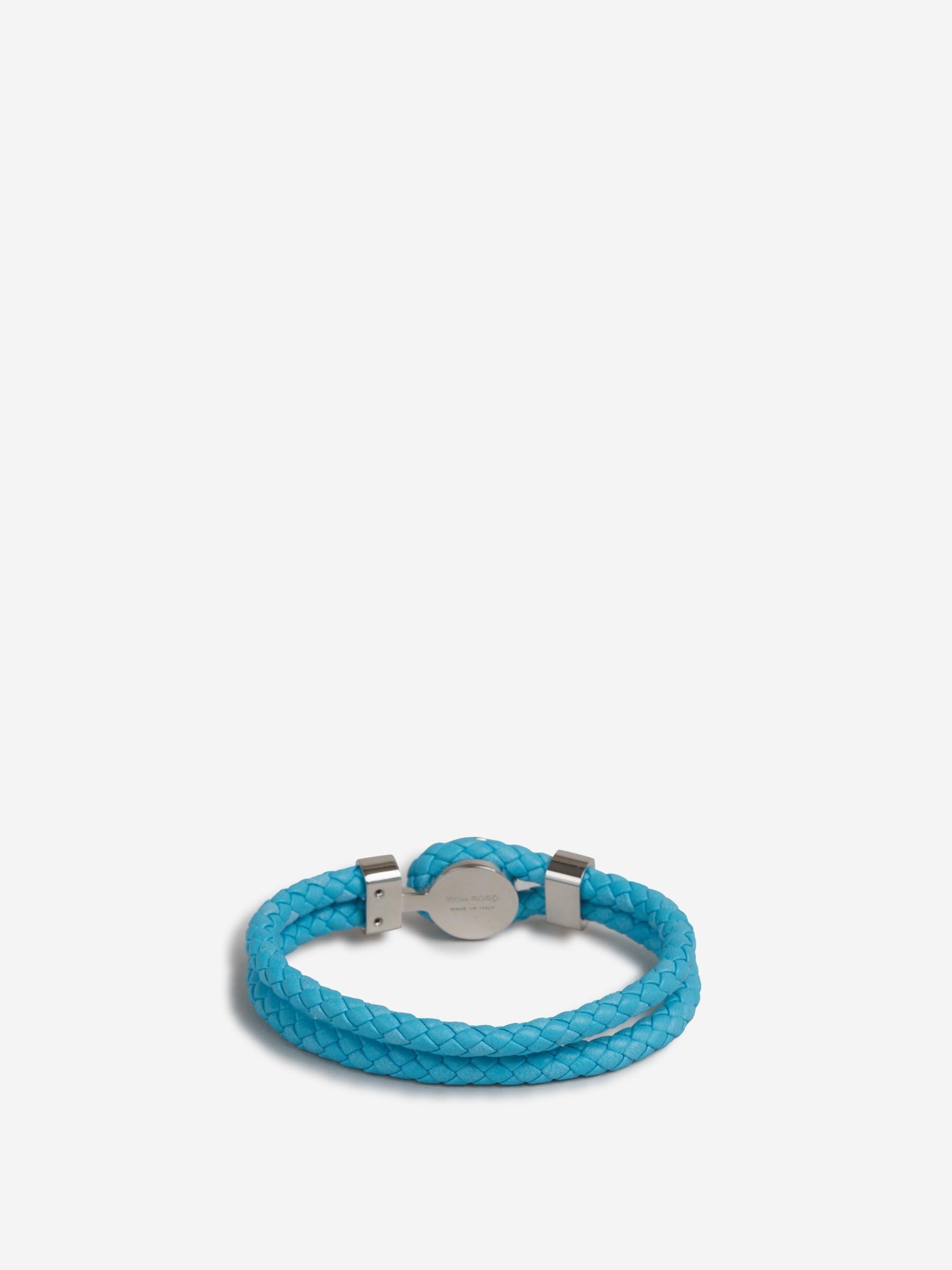 Tom Ford Hombre Barcelona Pulsera Piel Trenzada color Azul Turquesa sku 682-000989 01 - Foto 2